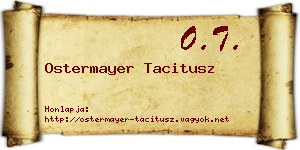 Ostermayer Tacitusz névjegykártya